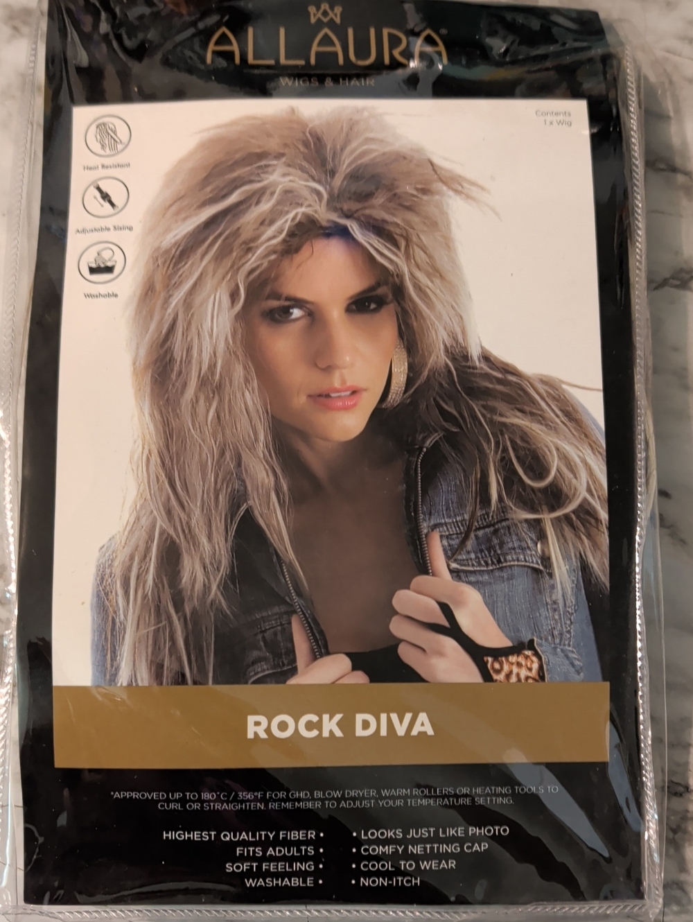 80's Rock Diva Women's Blonde Wig - Fluffy Layered Style